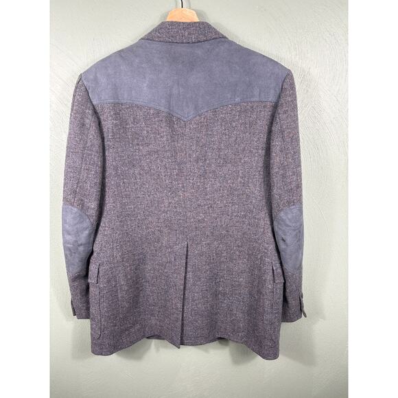 Pendleton Blazer Men's Size 42 Virgin Wool Elbow Patch Winglet Coat Suit Jacket - Picture 10 of 11